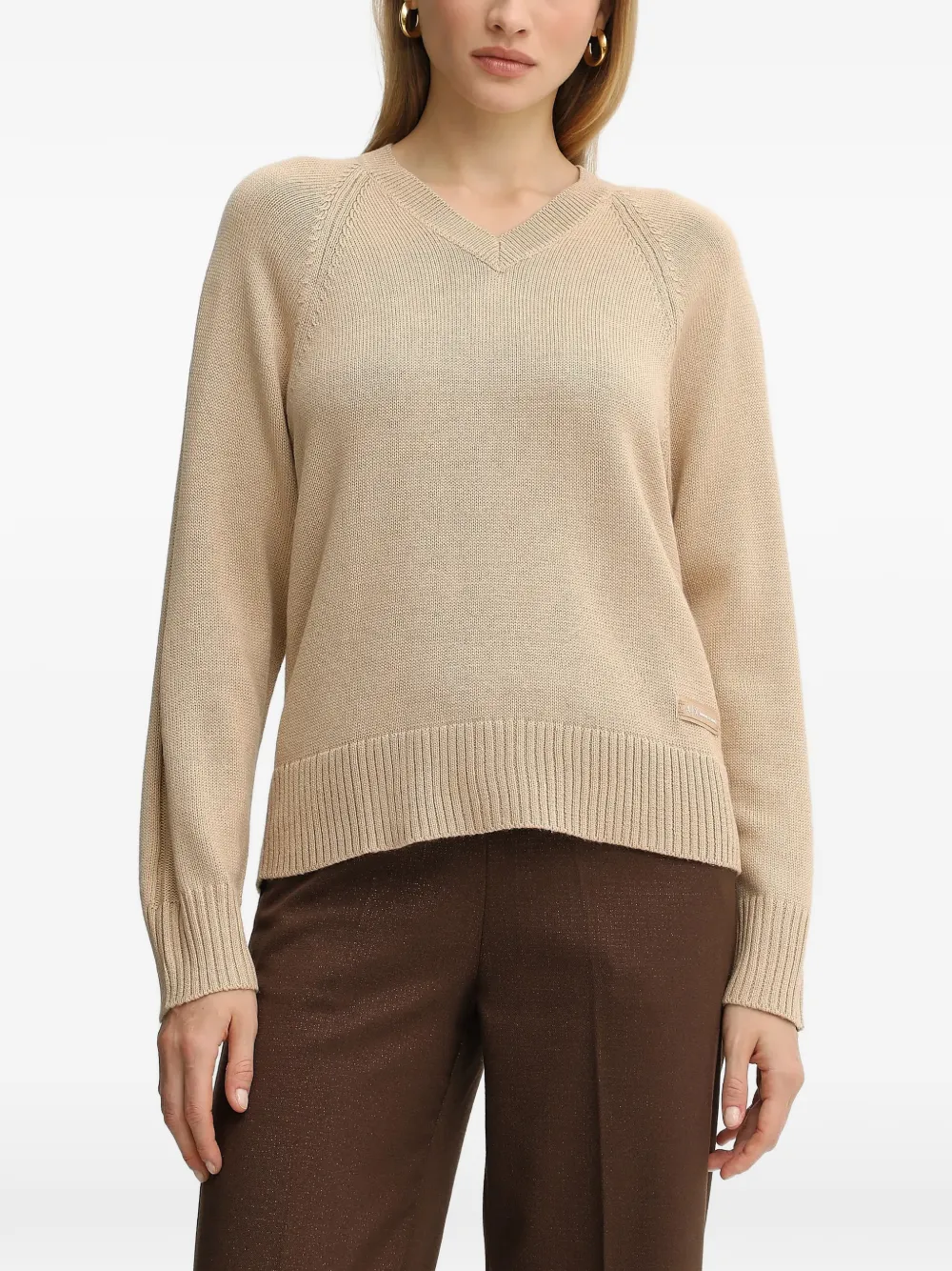 Armani Exchange V-neck sweater - Toni neutri