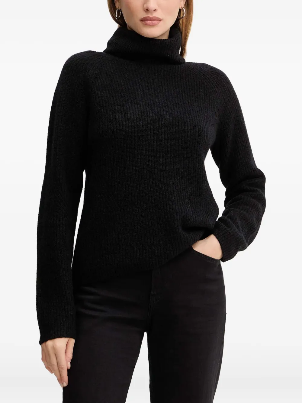 BOSS roll-neck sweater - Schwarz