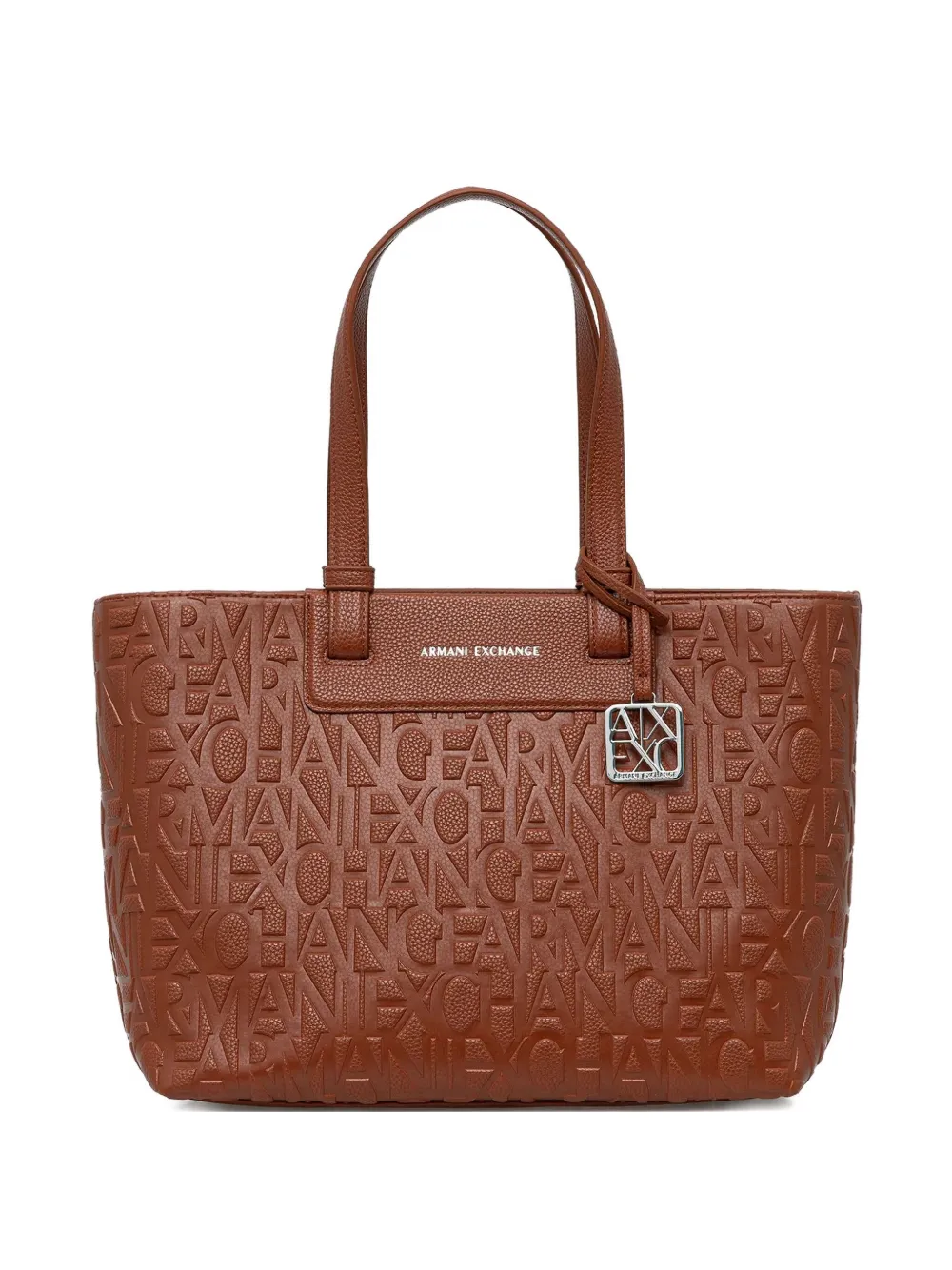 Armani Exchange Shopper met logo-reliëf Bruin