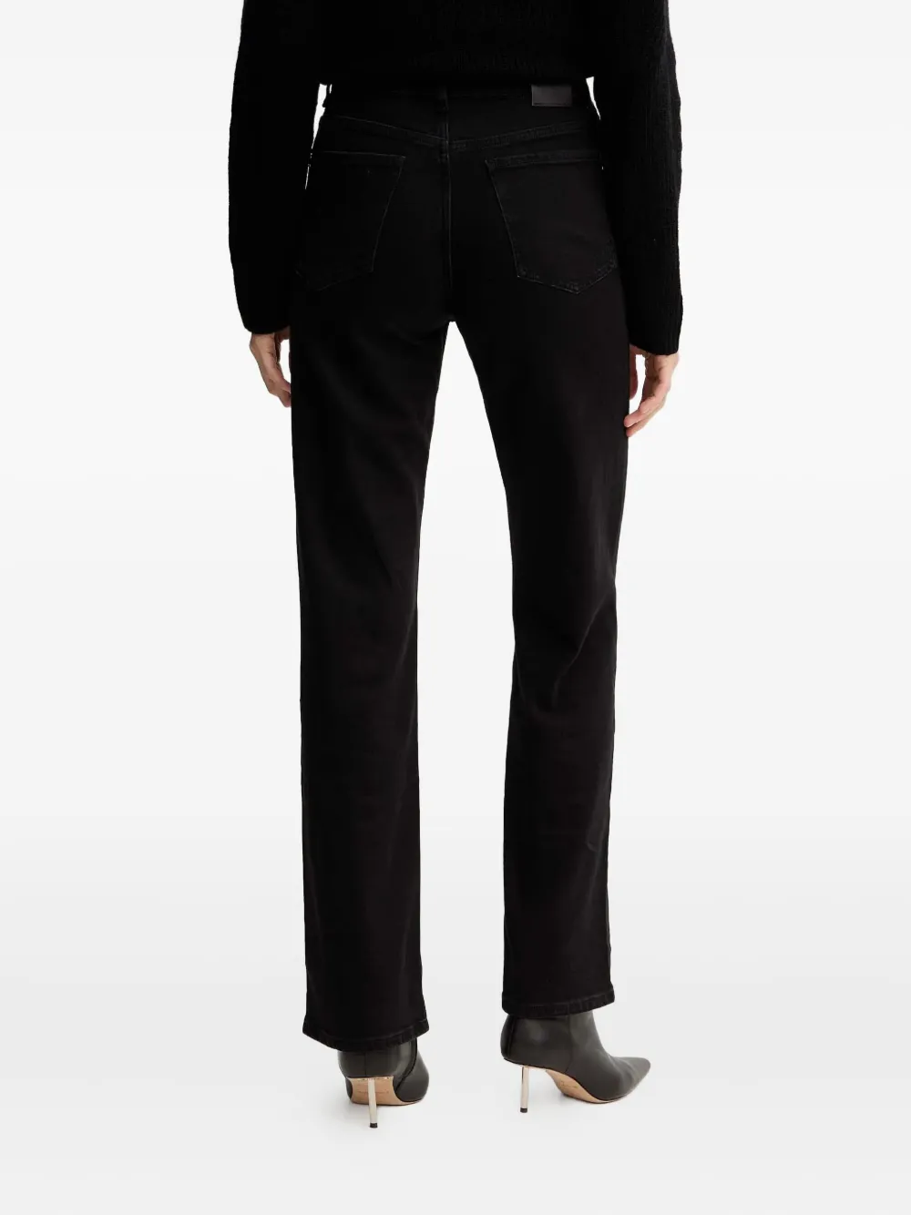 Hugo Boss Logo-patch Jeans In Black