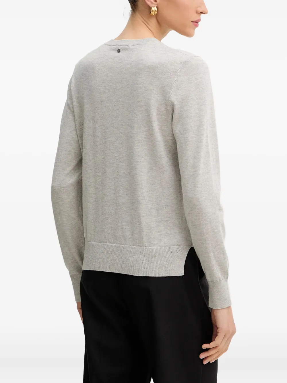 Hugo Boss Side-slits Sweater In White