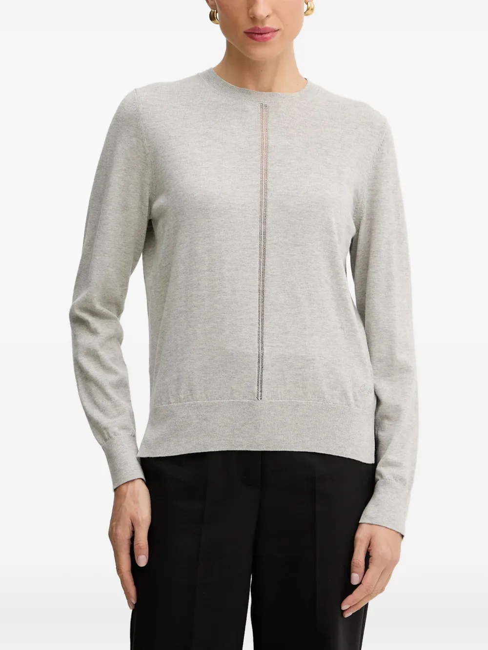 BOSS side-slits sweater | Grey | Image 1