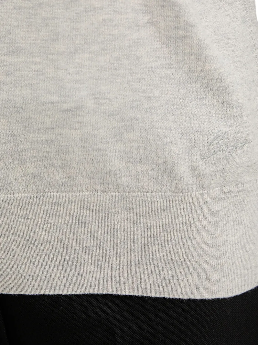 Hugo Boss Side-slits Sweater In White