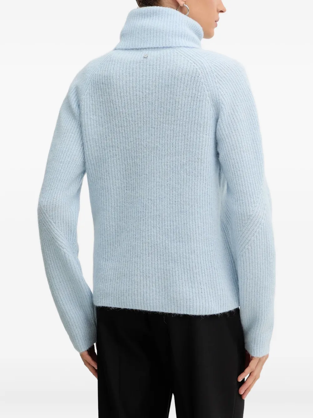Hugo Boss Roll-neck Sweater In Blue