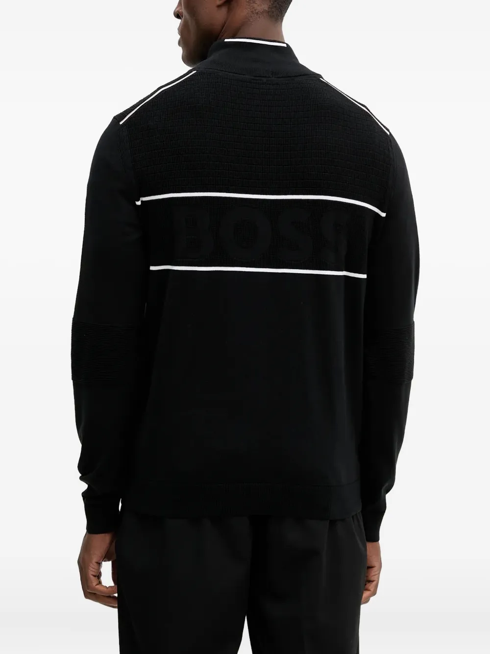 BOSS Trui met logoprint Zwart