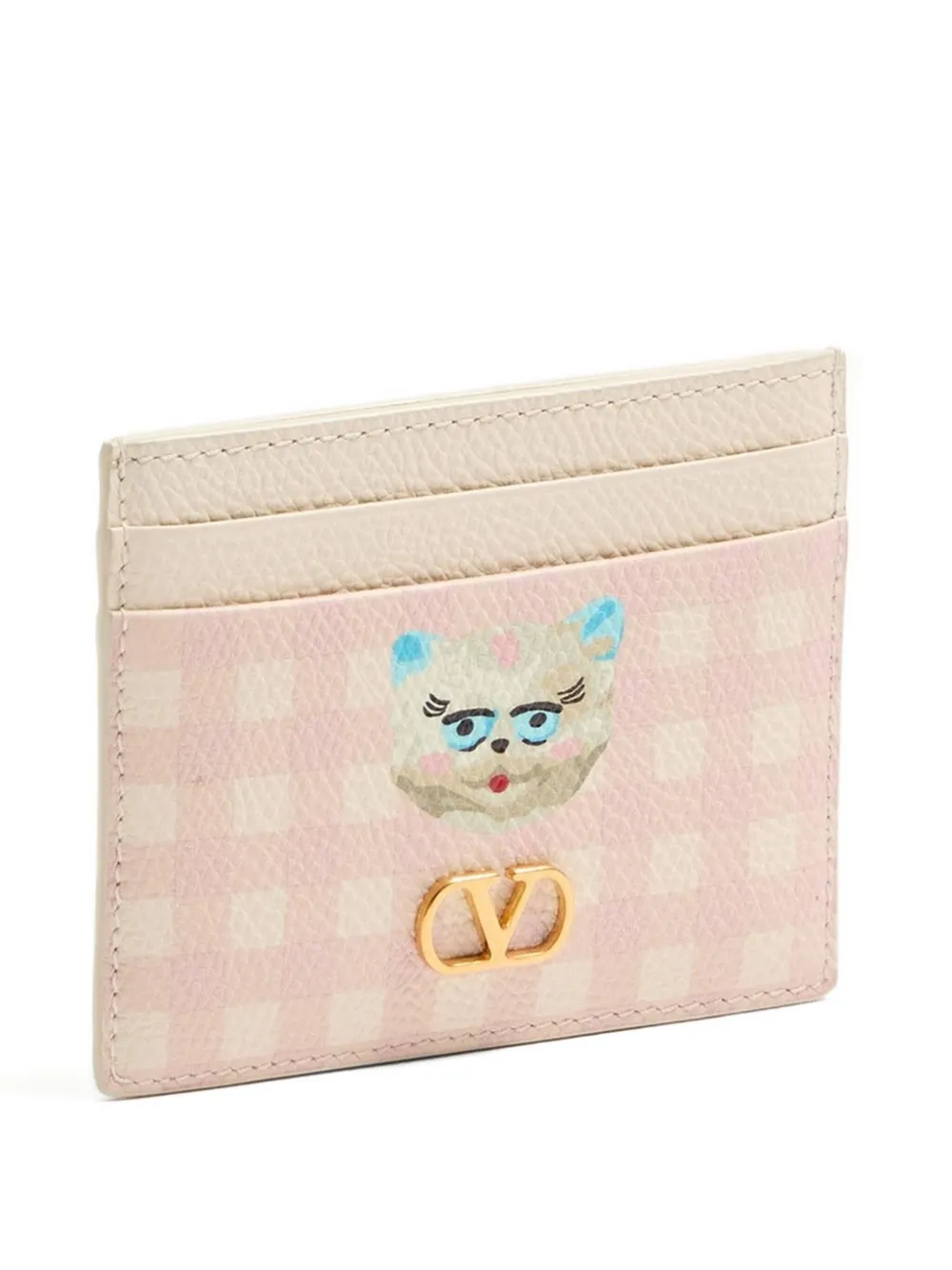 Valentino Le Chat De La Maison Cardholder In Pink