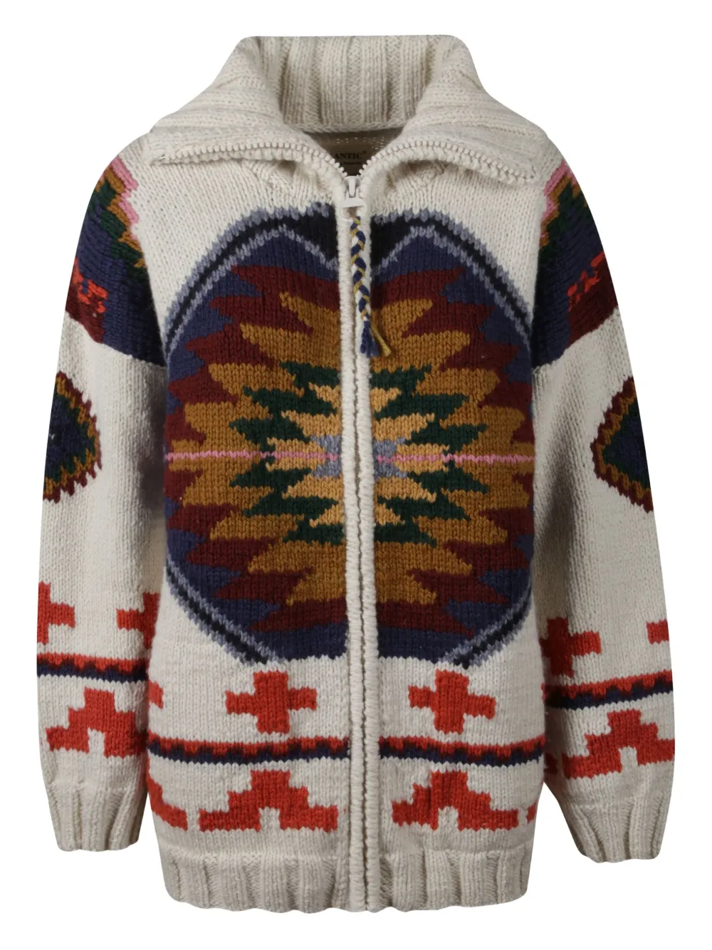 FRANTIC Palo Alto patterned cardigan | Neutrals | Image 1