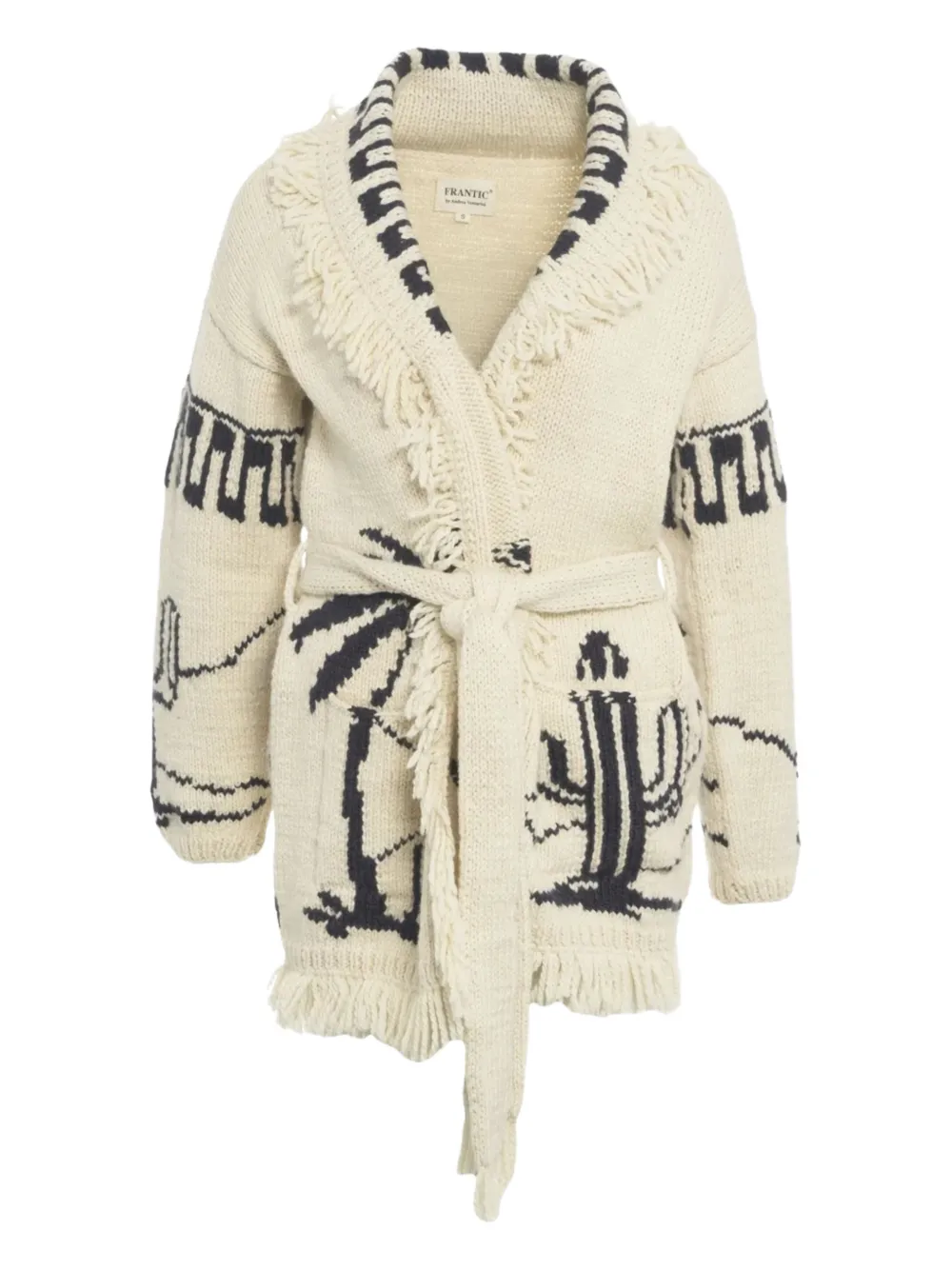 FRANTIC Las Palmas fringed cardigan | Neutrals | Image 1