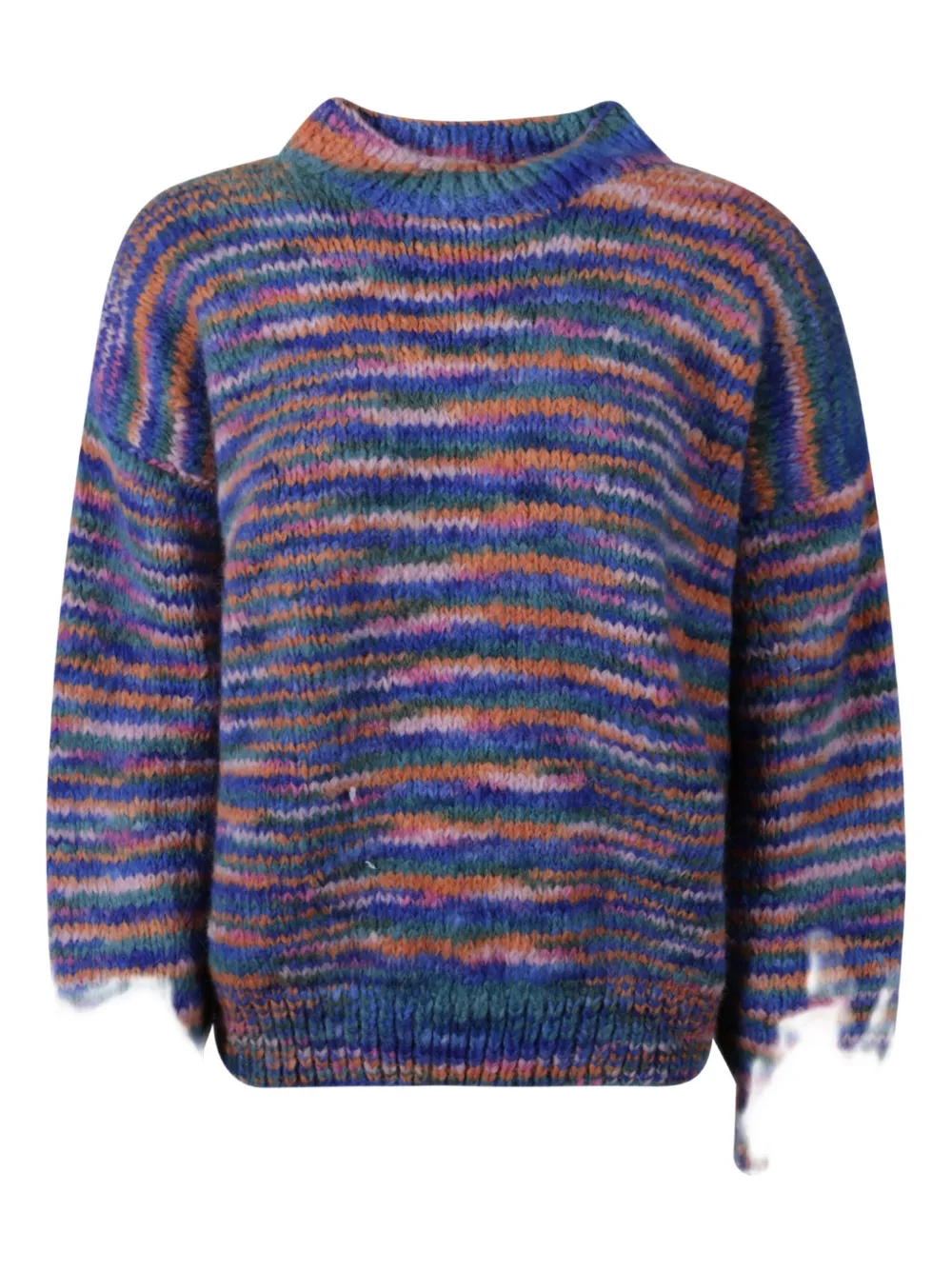 Frantic Multi Pastel Striped Sweater In Multi
