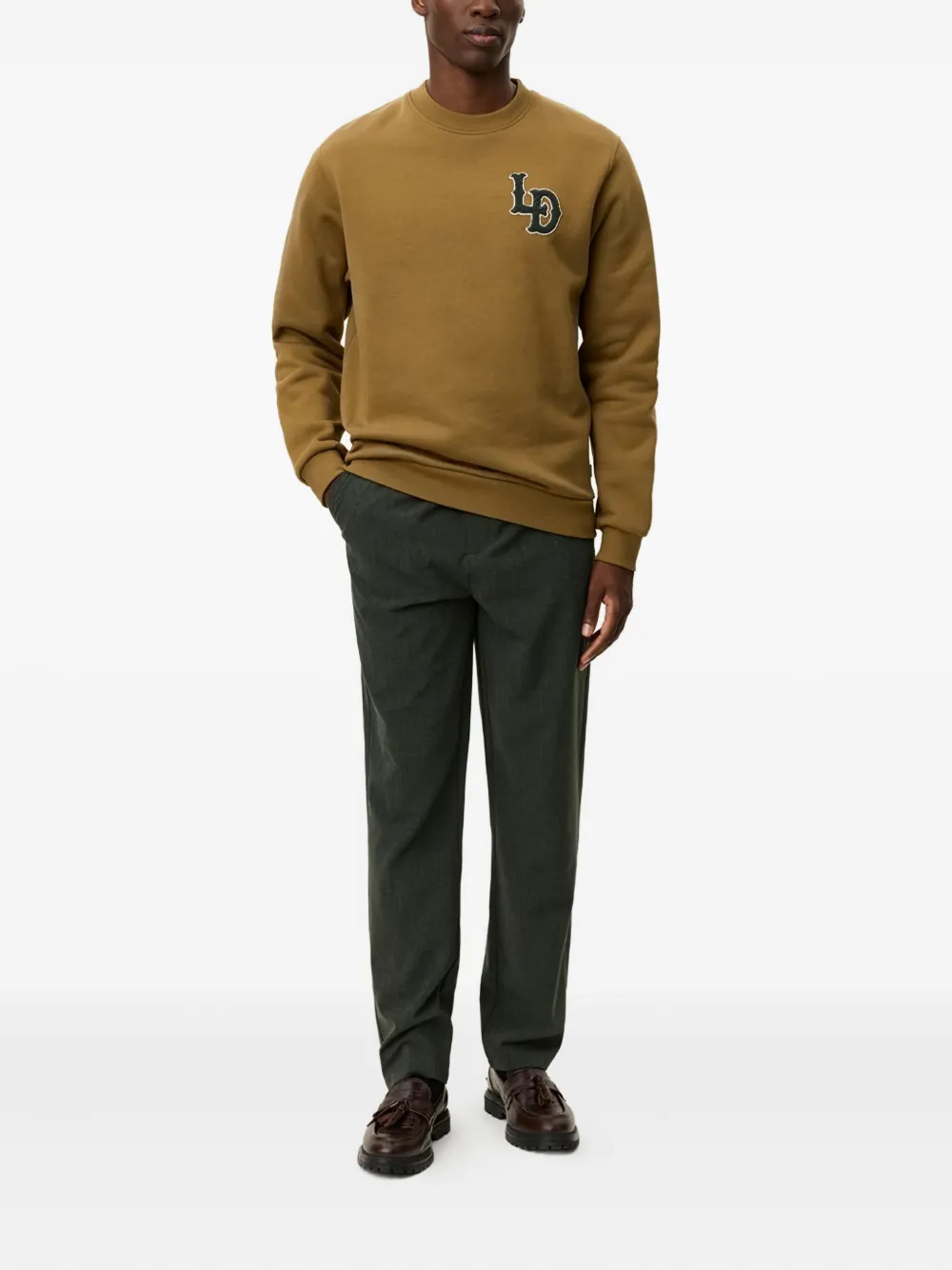 Les Deux Patch Brady Sweatshirt In Brown