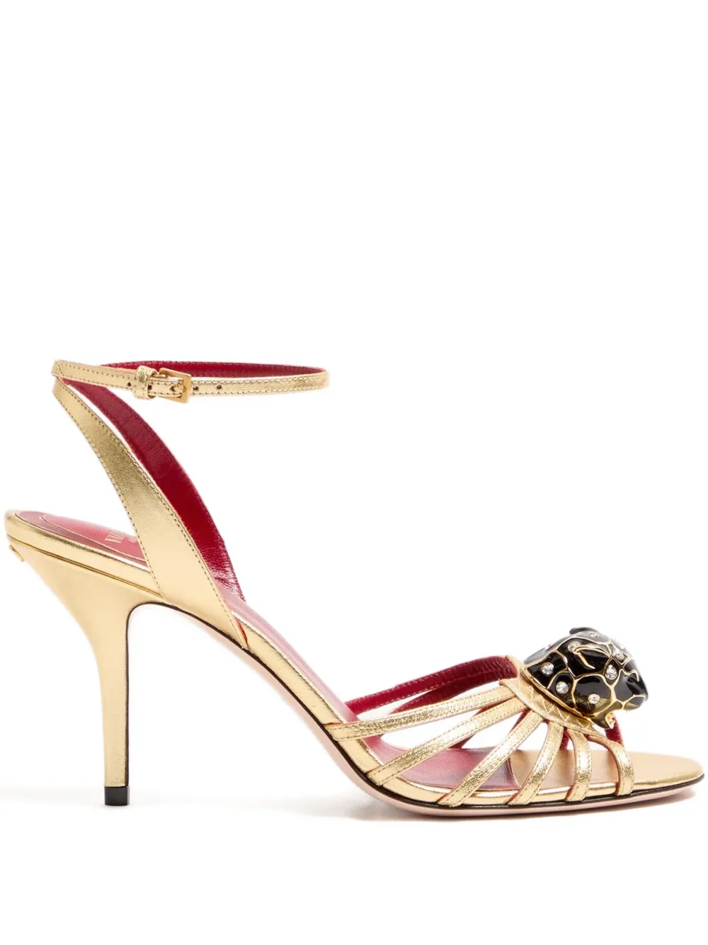 Valentino Garavani Panthea Sandalen Mit Felinekopf 85mm In Gold