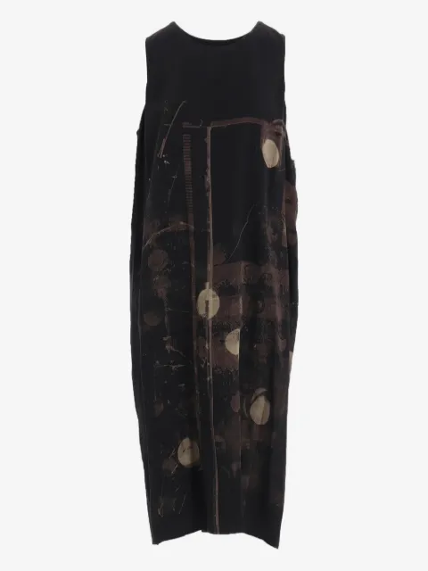 Y's printed sleeveless midi dress