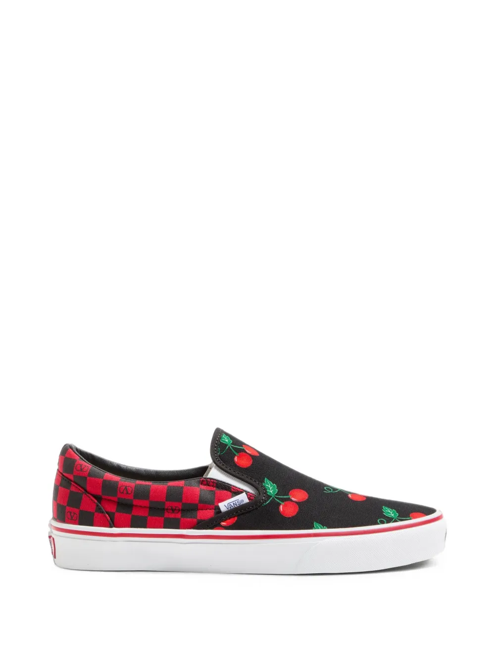 Valentino Garavani x Vans slip-on sneakers met Cherryfic-print Zwart