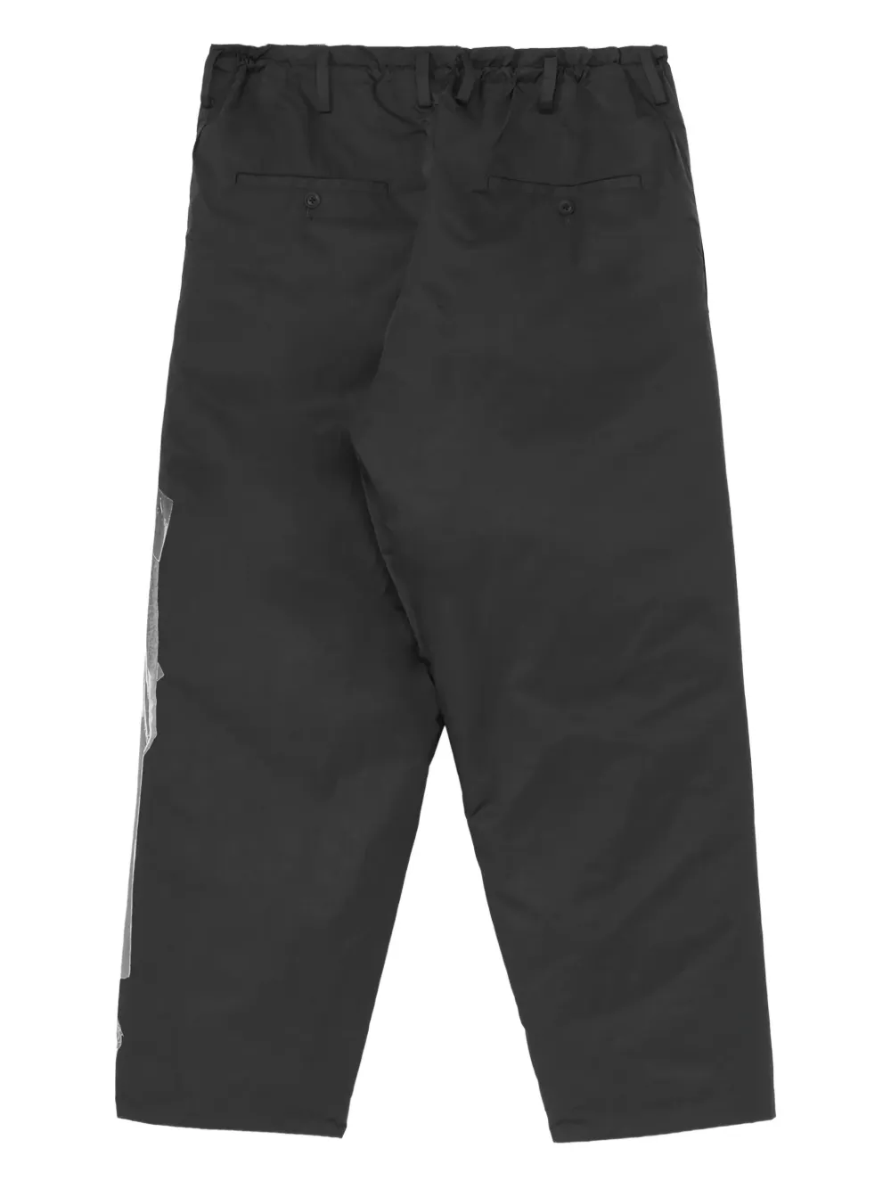 Yohji Yamamoto graphic-print trousers - Zwart