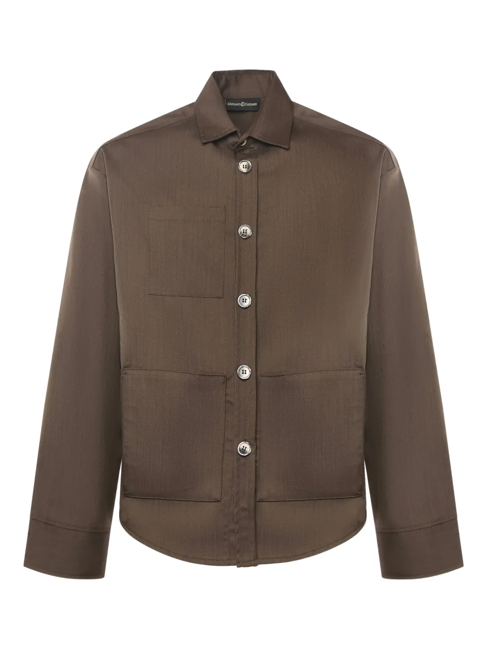 Giuliano Galiano patch-pocket shirt - Braun