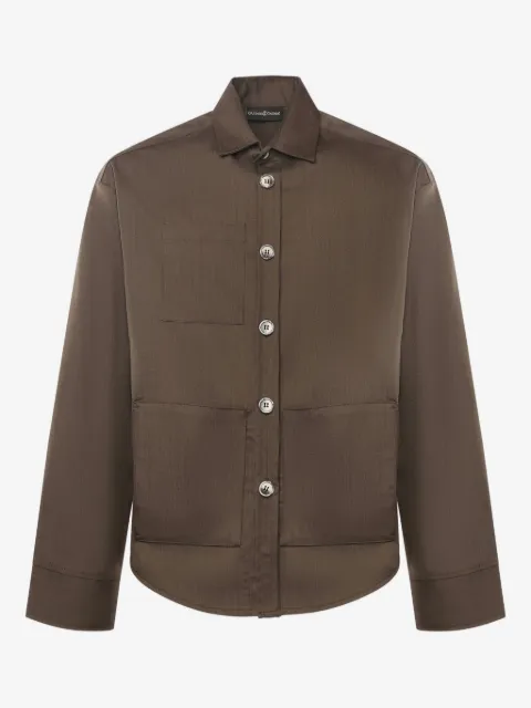Giuliano Galiano camisa con bolsillo de parche