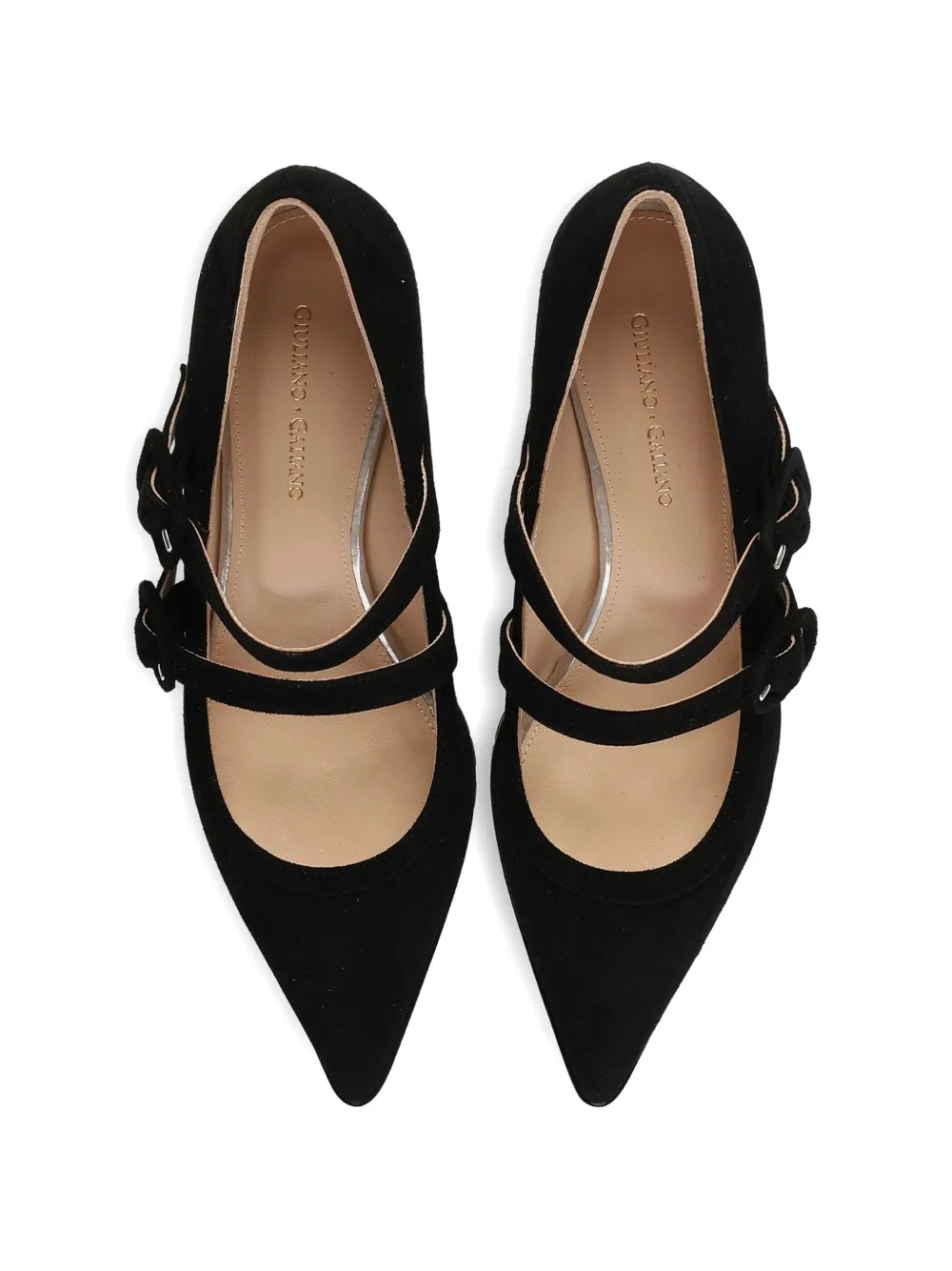Giuliano Galiano Geluci suede pumps Zwart