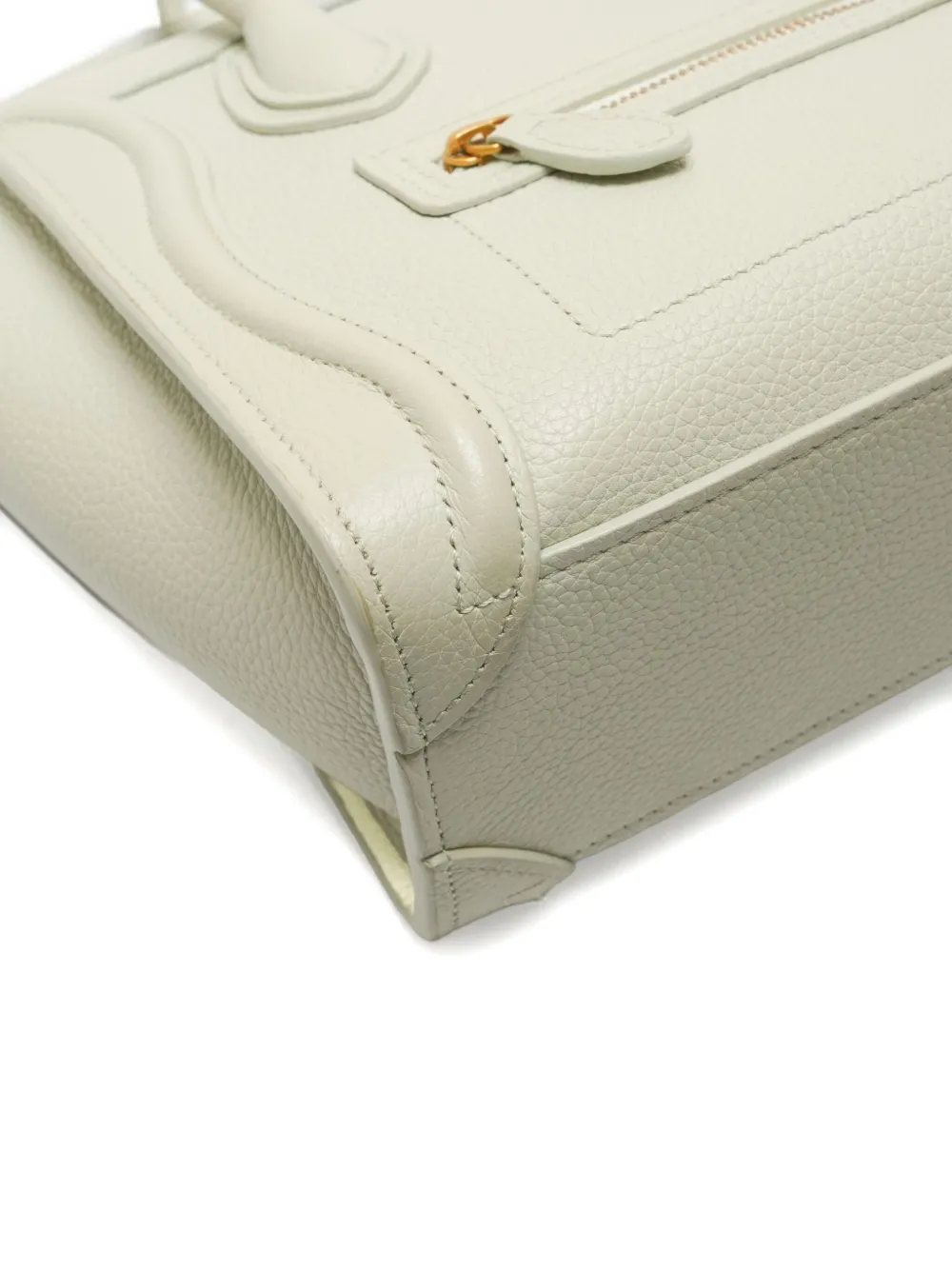 Pre-owned Celine 2010-2025 Nano Luggage 2‑way Bag In Green