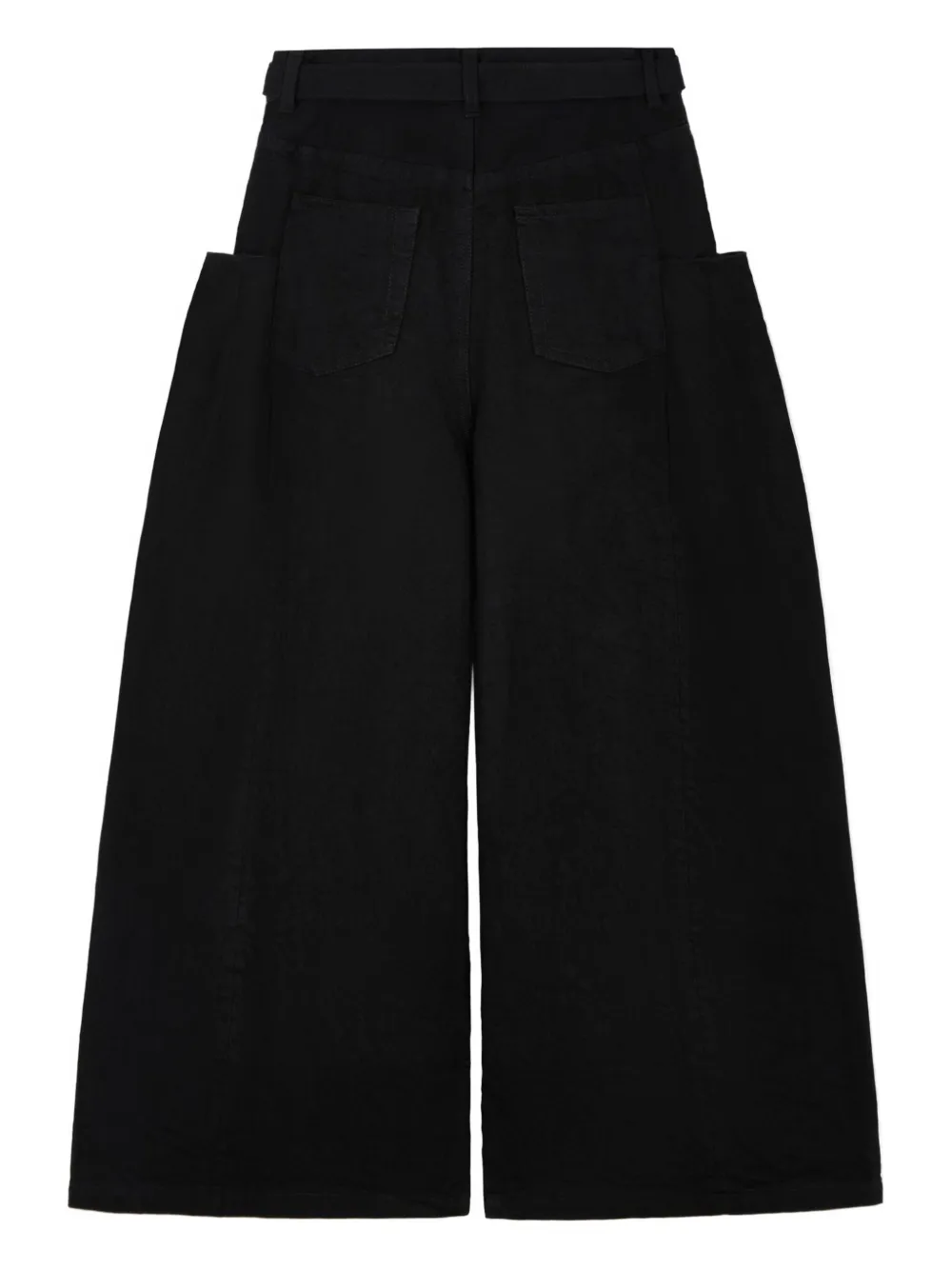 Sacai belted denim skirt - Zwart