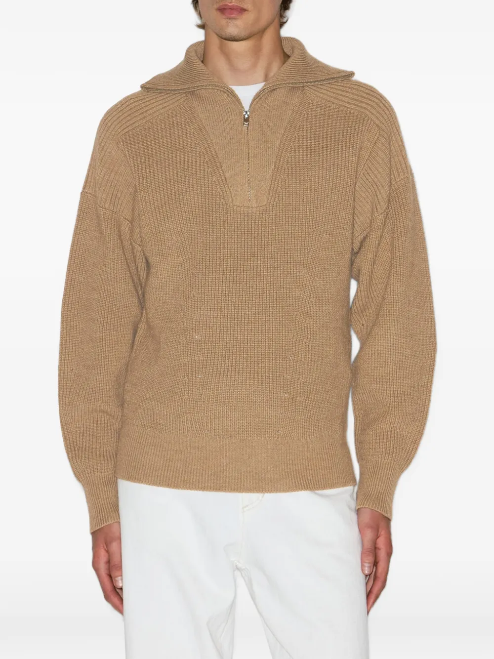 MARANT Benny trui met halve rits Bruin