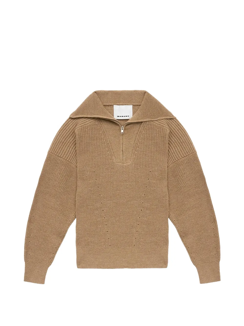 MARANT Benny trui met halve rits Bruin