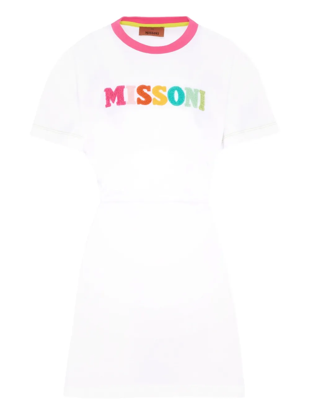 Missoni Kids ロゴアップリケワンピース - ホワイト Missoni Kids ロゴアップリケワンピース - ホワイト
