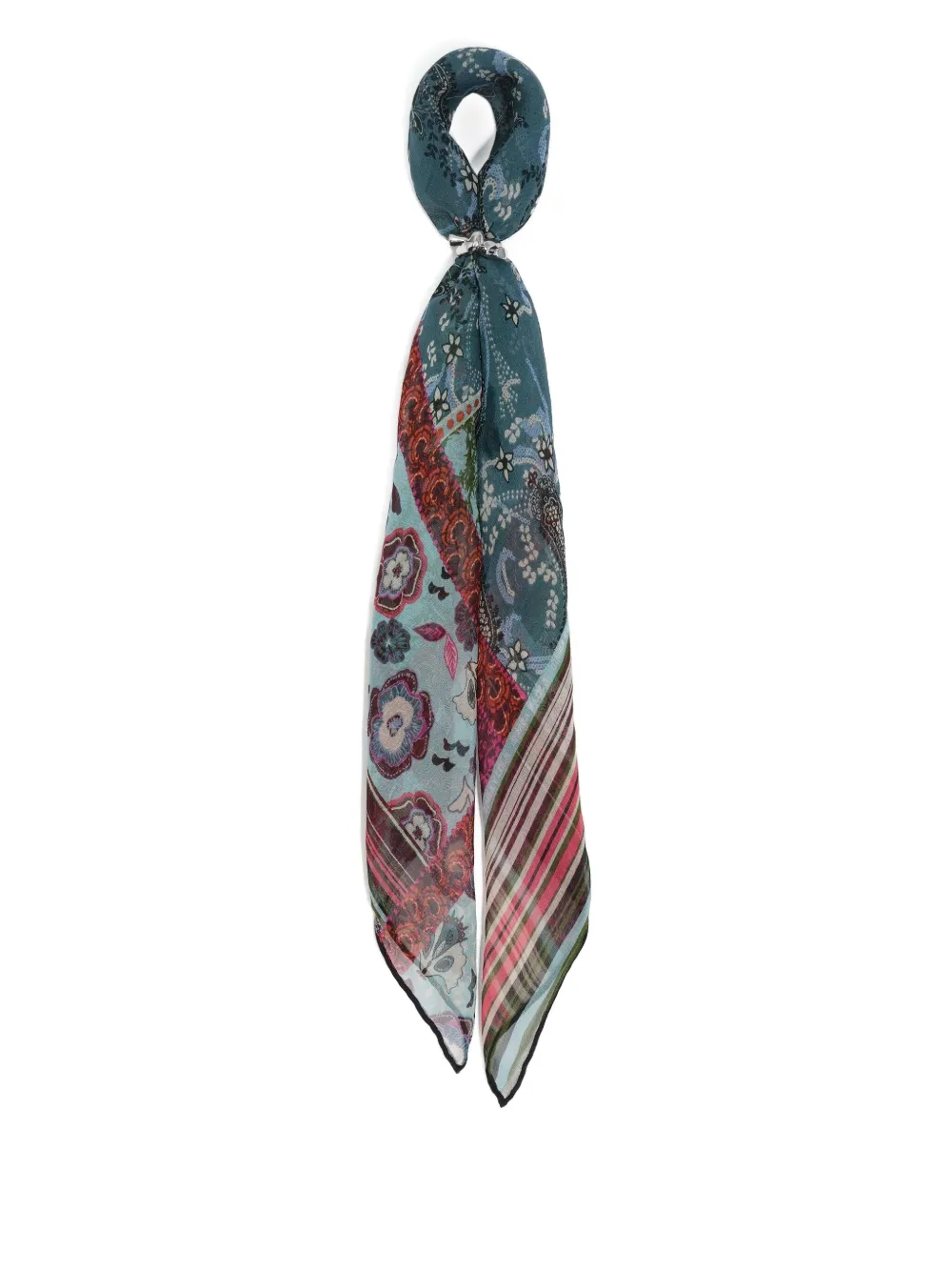 Bimba Y Lola Floral Knot Keyring In Blue