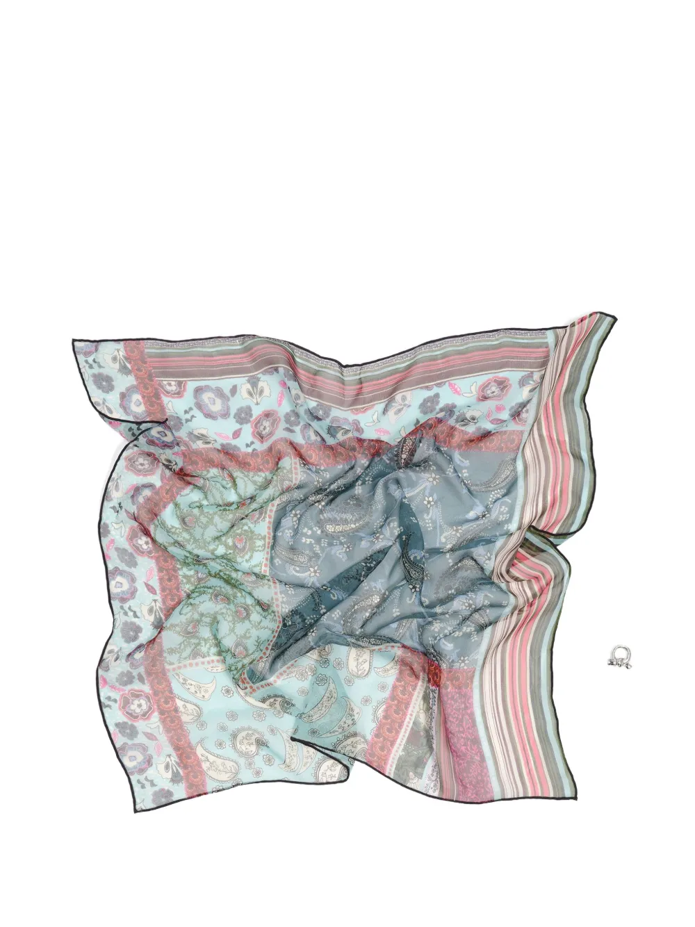 Bimba Y Lola Floral Knot Keyring In Blue