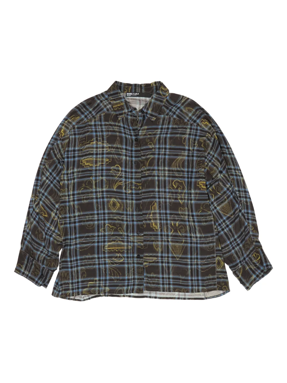 Bimba Y Lola Plaid-print Shirt In Green