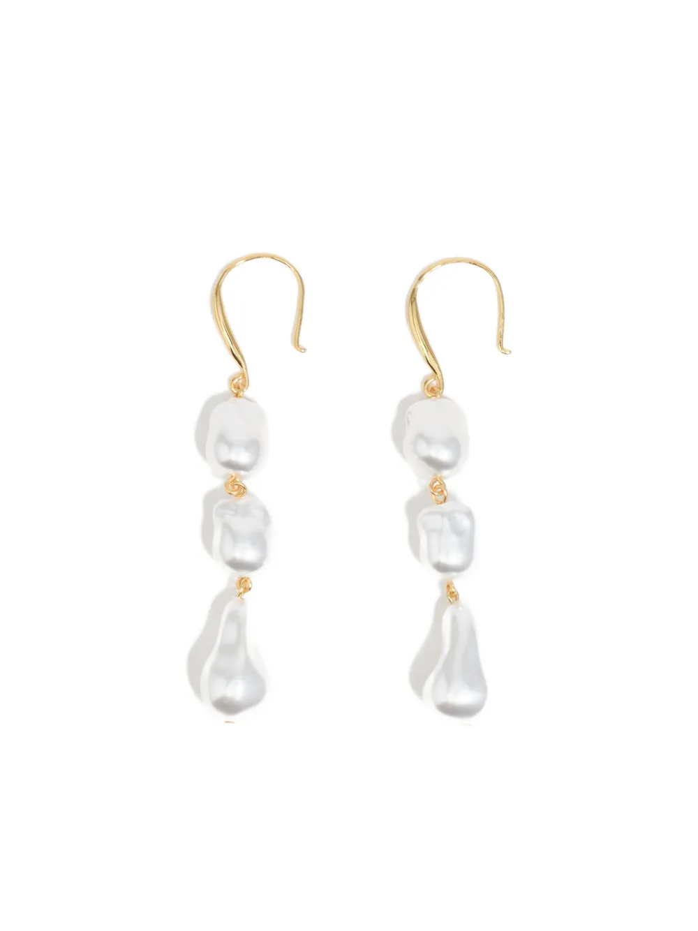 Bimba y Lola aretes con perla artificial | dorado | Image 1