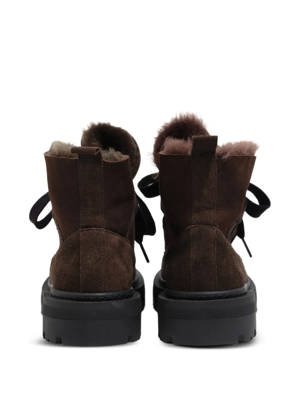 Bimba y Lola Leren veterlaarzen Bruin