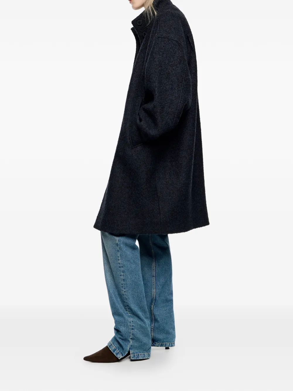  Bimba Y Lola Buttoned Coat - Blue 