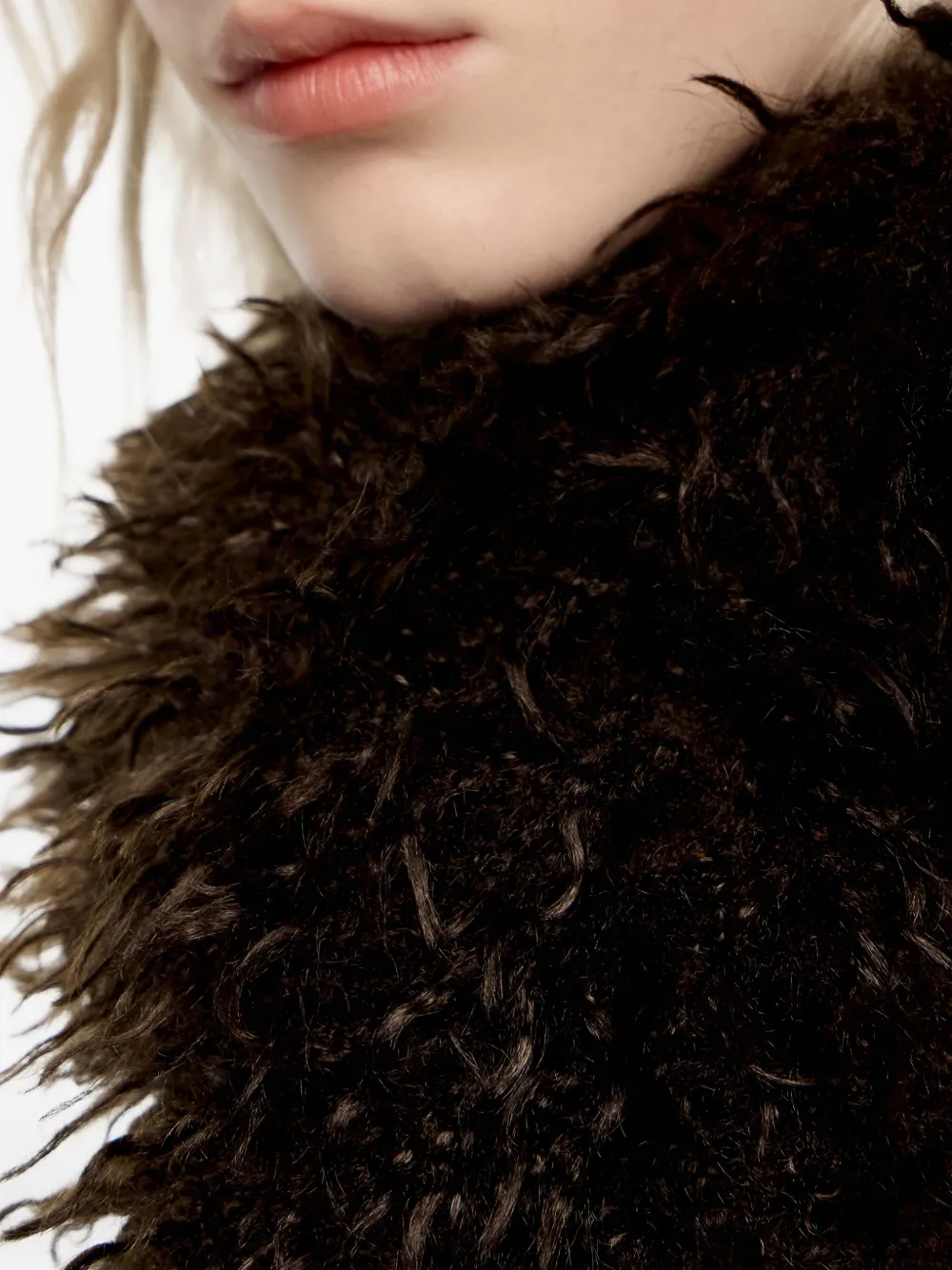 Bimba y Lola Sjaal met textuur - Bruin