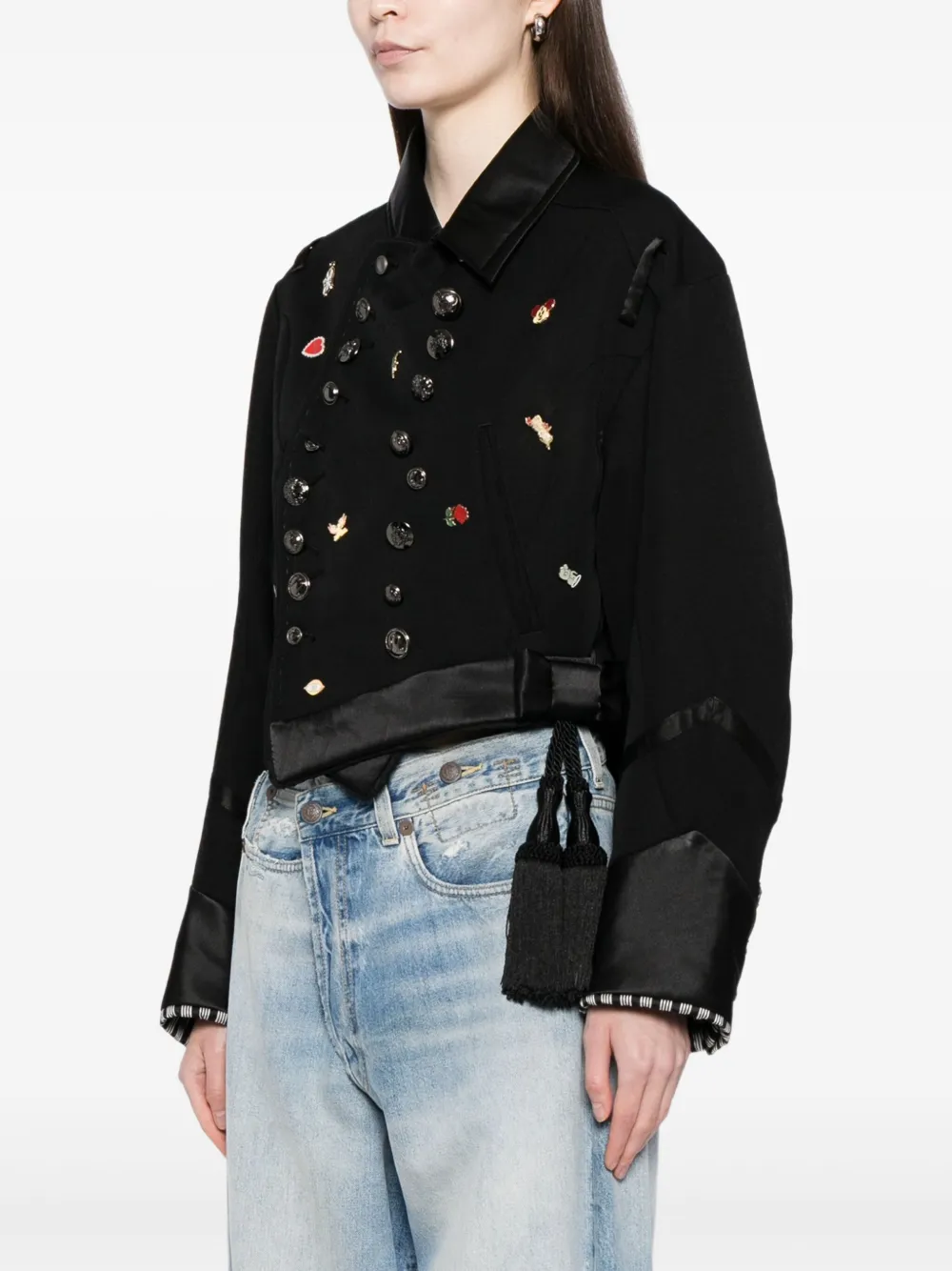 Undercover Jack verfraaid met badge Zwart