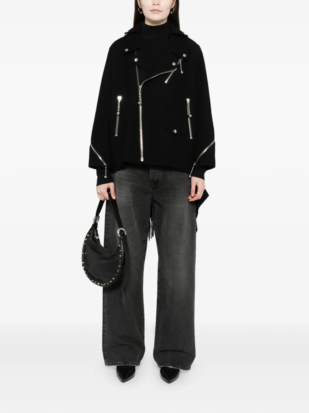 Undercover fringe-embellished zip-up jacket | Oversized Jackets | Image 2