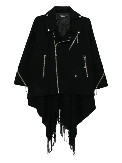 Undercover fringe-embellished zip-up jacket