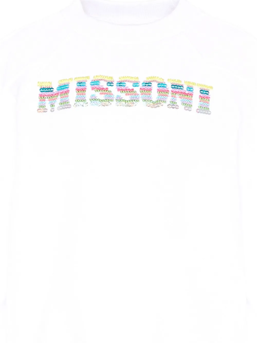 Missoni Kids Sweater met ronde hals en logo Wit