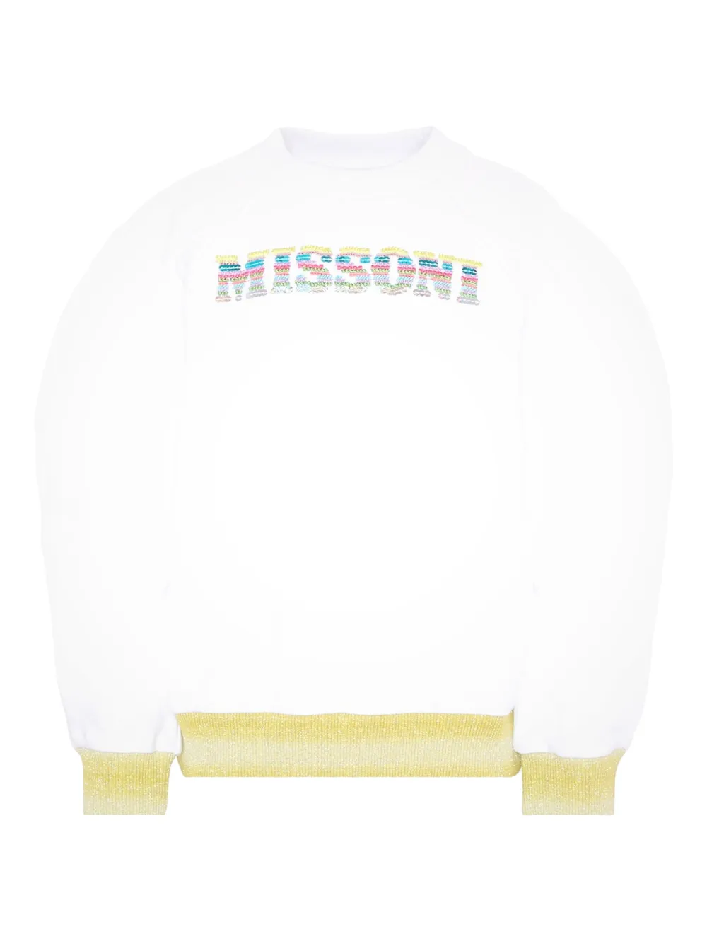 Missoni Kids logo crewneck sweatshirt - Bianco