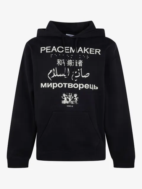 OAMC hoodie con cordones y letras