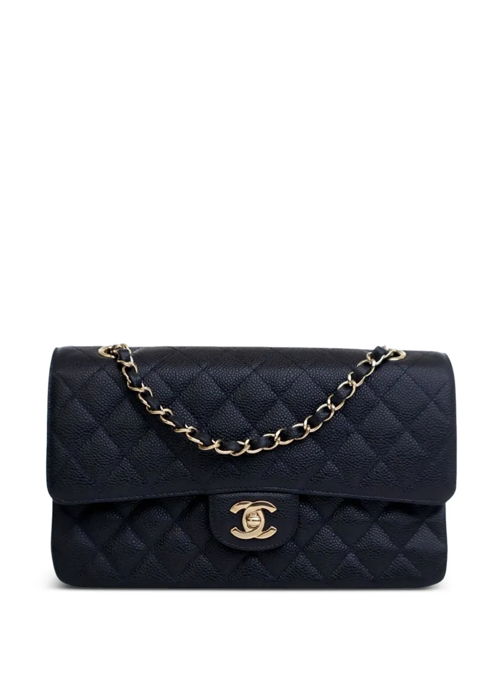 CHANEL Pre-Owned 2002-2003 Medium Classic Caviar Double Flap shoulder bag | Blue | Image 1