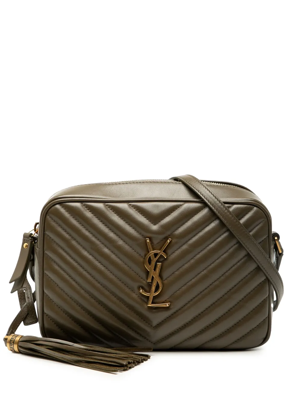 Saint Laurent Pre-Owned Matelasse Monogram Lou 皮质斜挎相机包（2020年典藏款） | 褐色 | Image 1