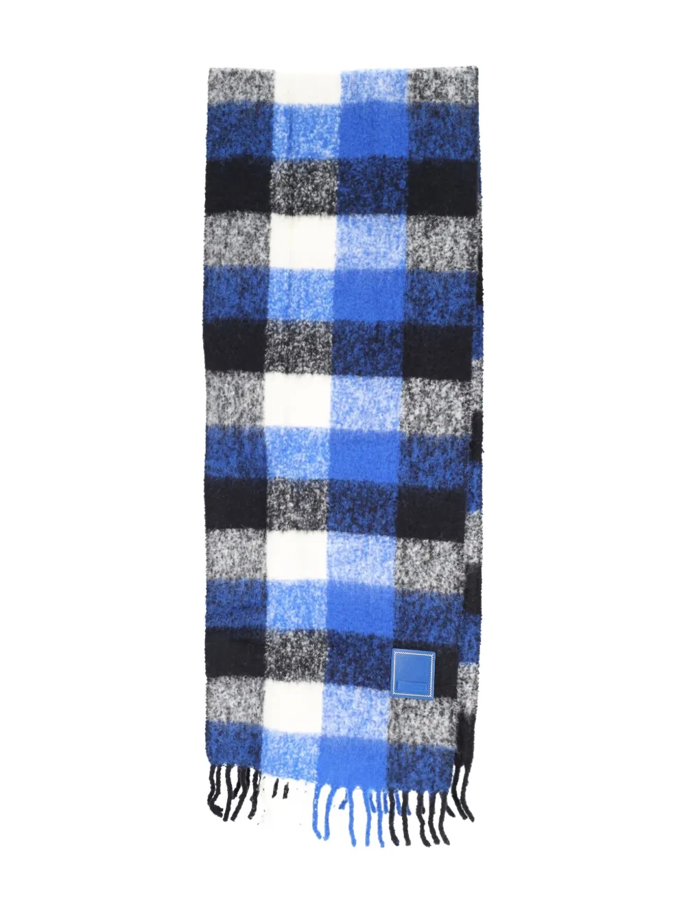 Ader Error Faylen Muffler Wool Blend Scarf In Blue