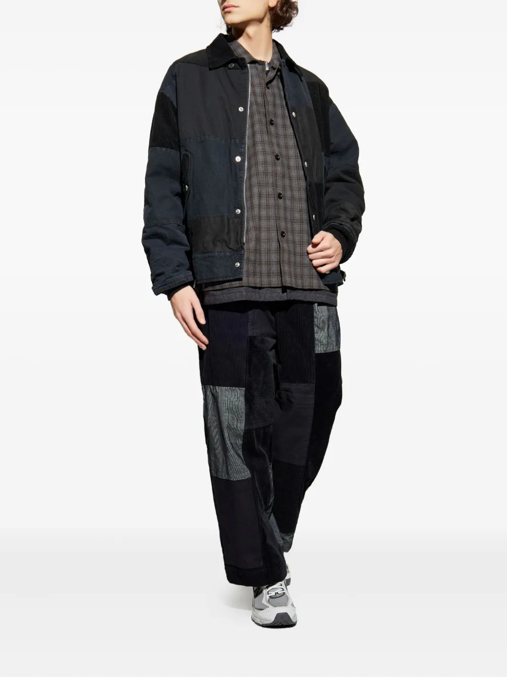 Comme des Garçons Homme Plus plaid-pattern shirt - Grijs