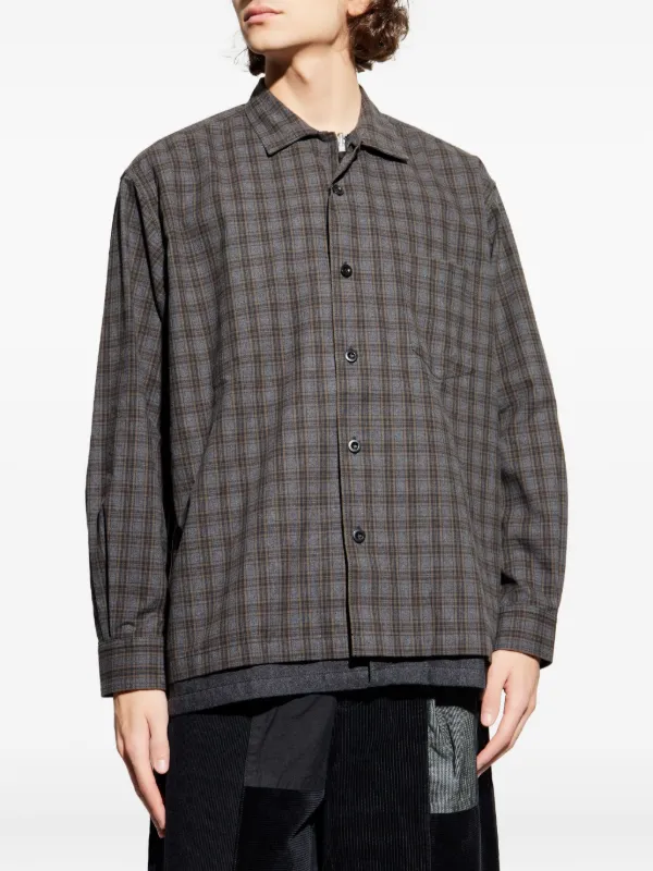 Comme Des Garçons Homme Plus チェック シャツ | グレー | FARFETCH JP