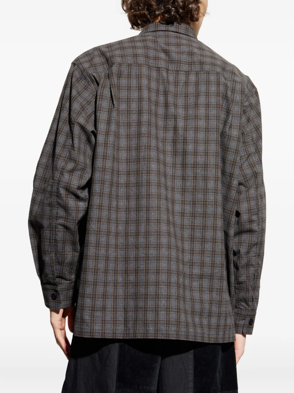 Comme des Garçons Homme Plus Geruit overhemd Grijs