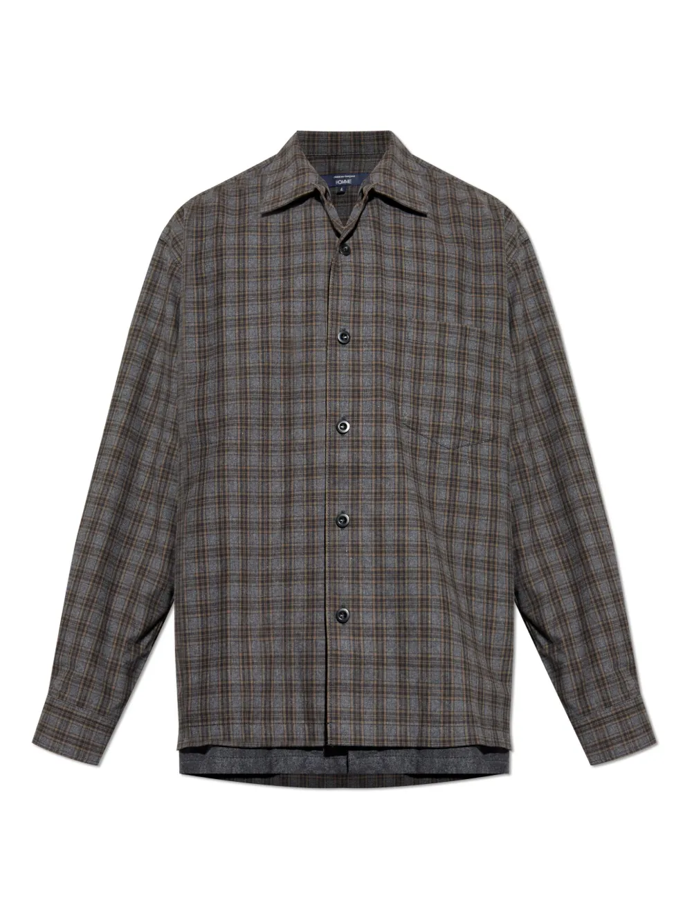 Comme des Garçons Homme Plus plaid-pattern shirt | Grey | Image 1