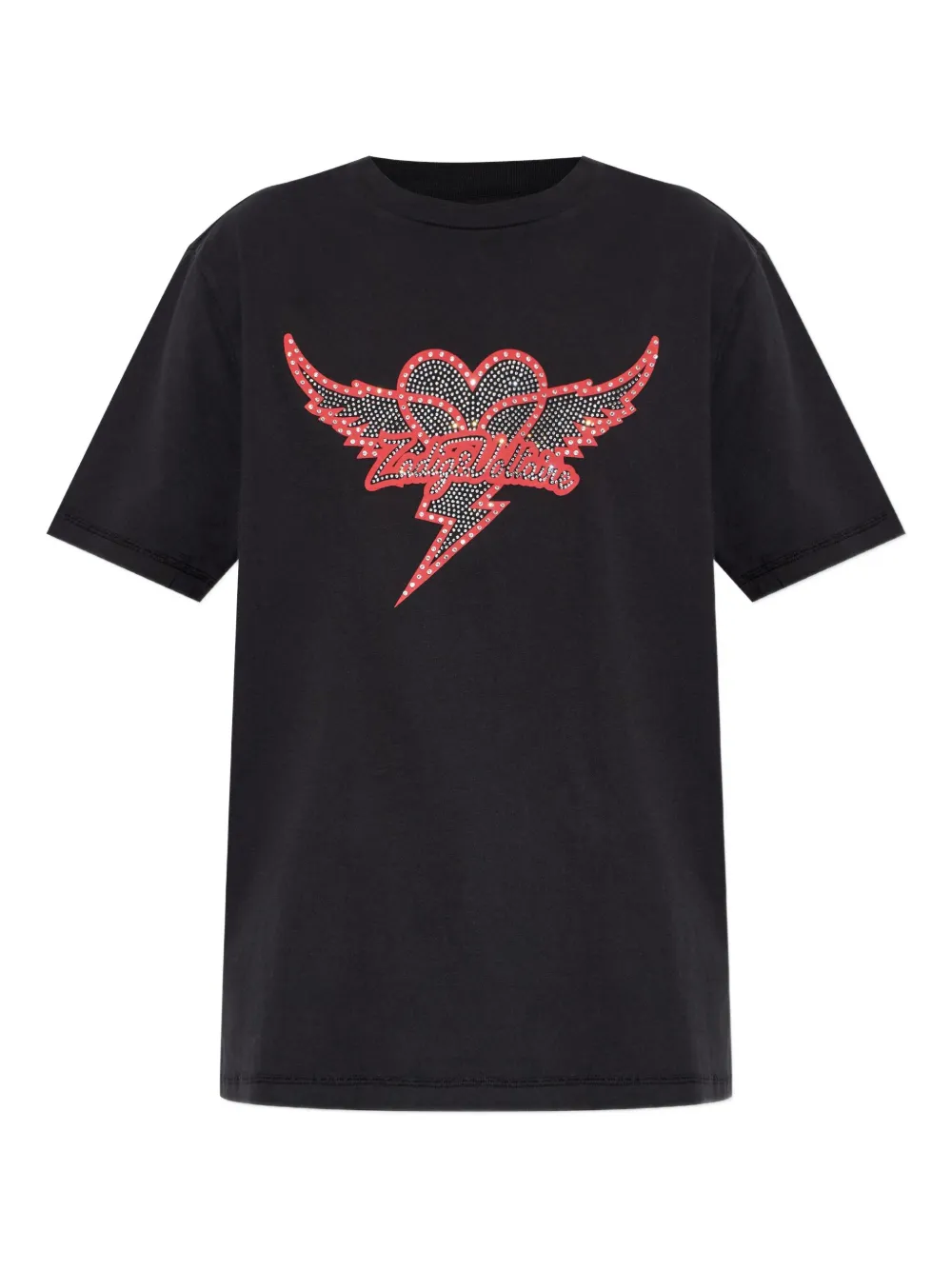 Zadig & Voltaire Edwin Heart Graphic T-shirt In Black