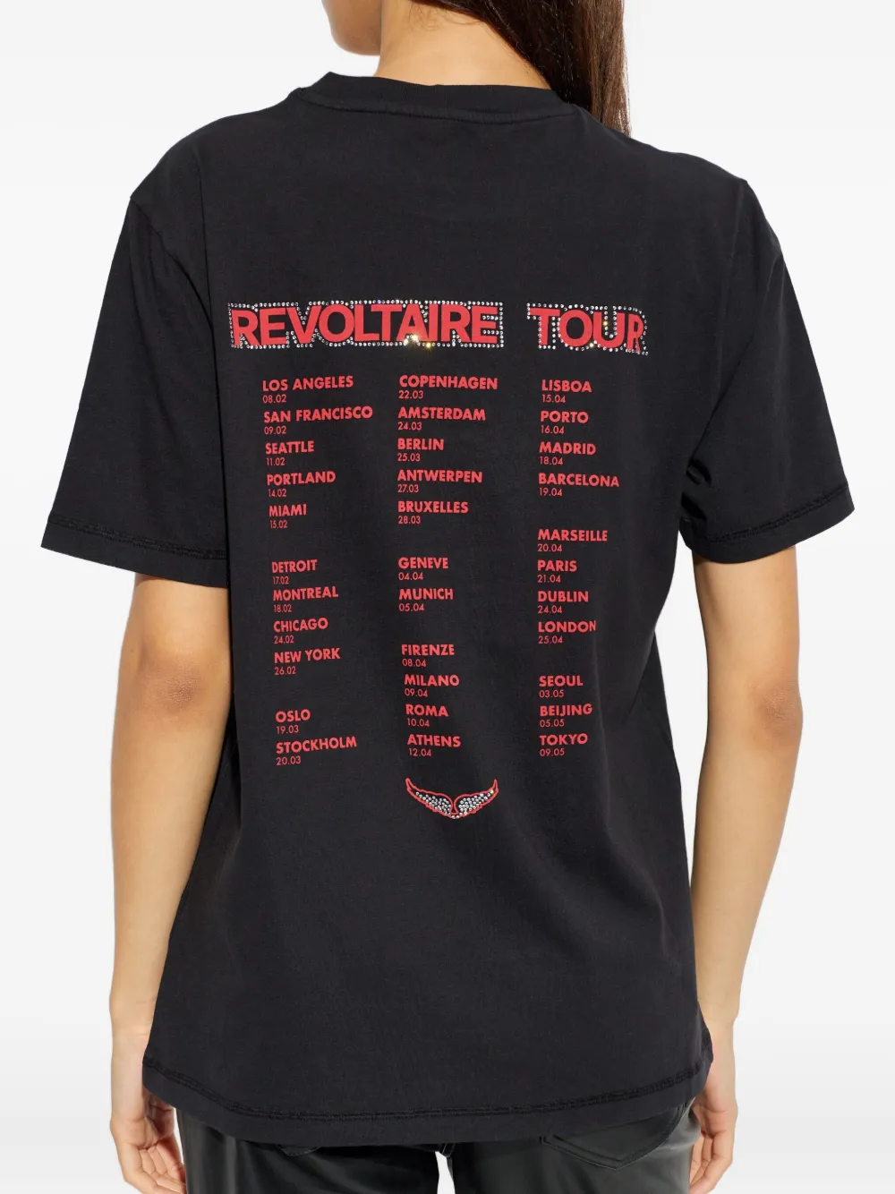 Zadig & Voltaire Edwin Heart Graphic T-shirt In Black