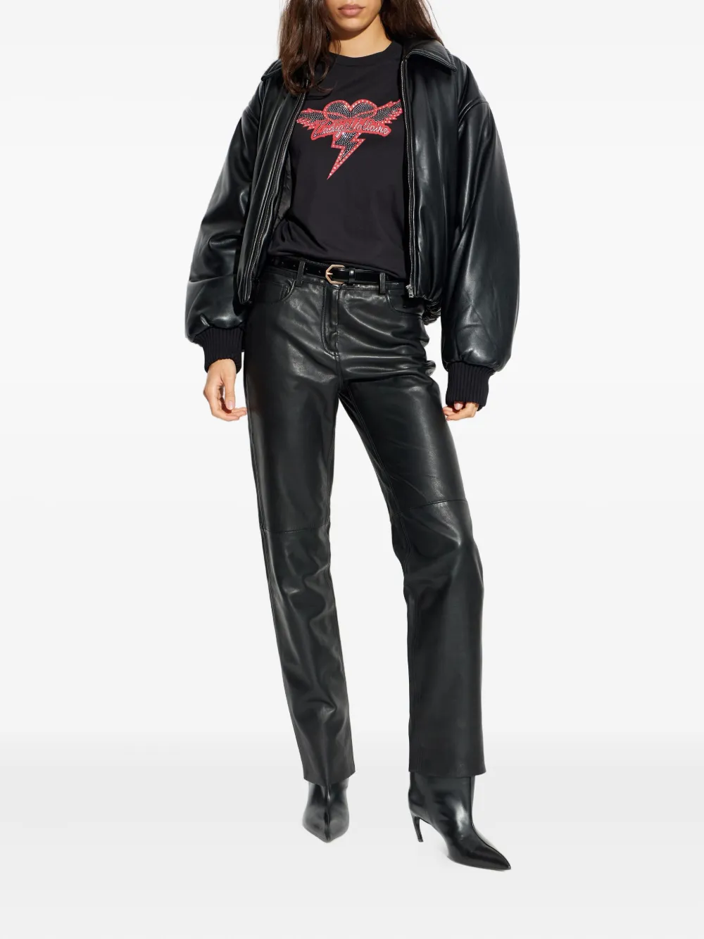 Zadig & Voltaire Edwin Heart Graphic T-shirt In Black