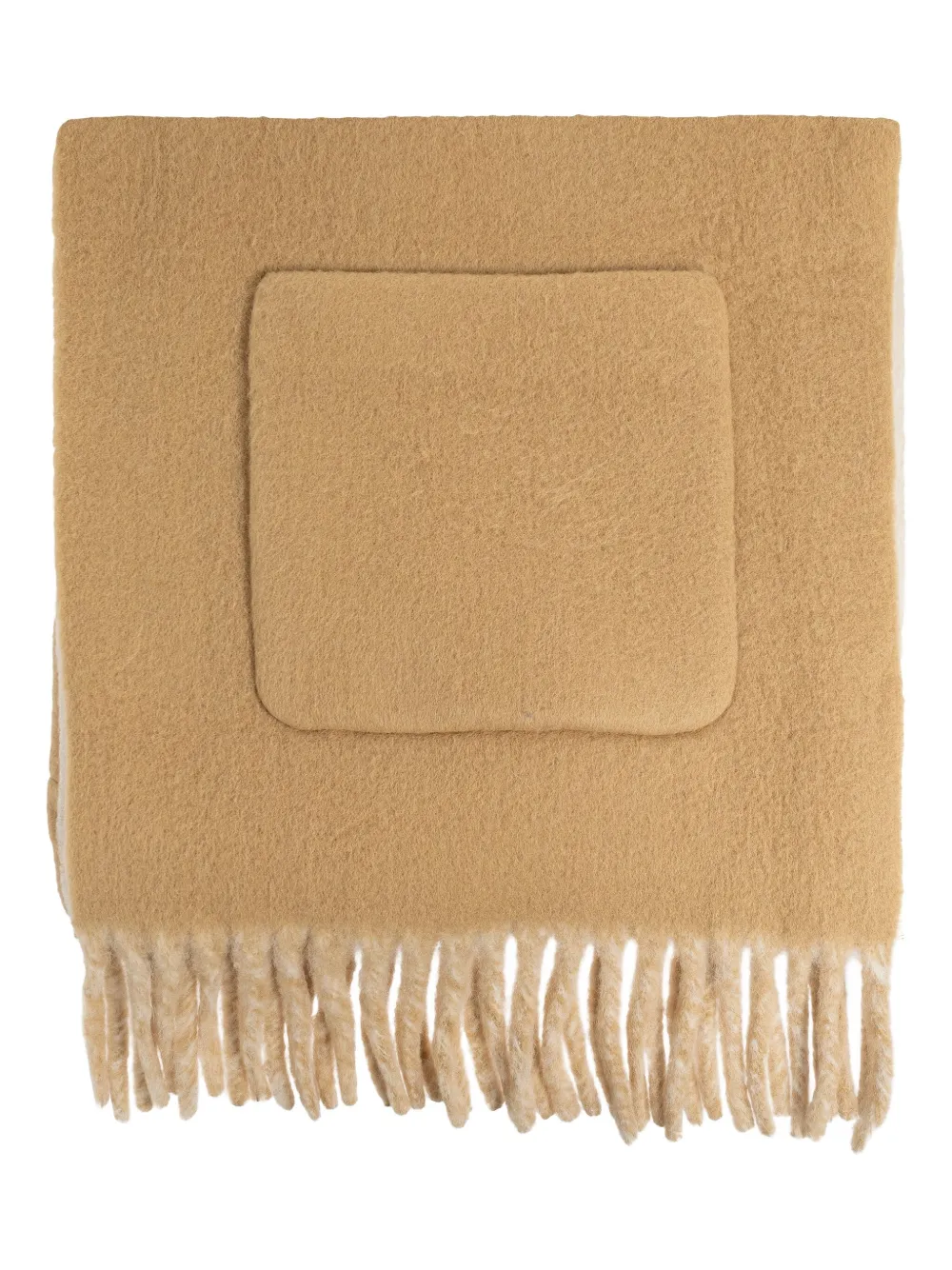 Burberry pocket-detail fringed scarf - Toni neutri